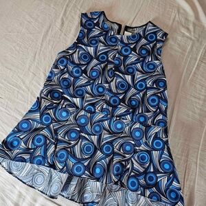 Marni Blue and Black Patterned Kids Dress